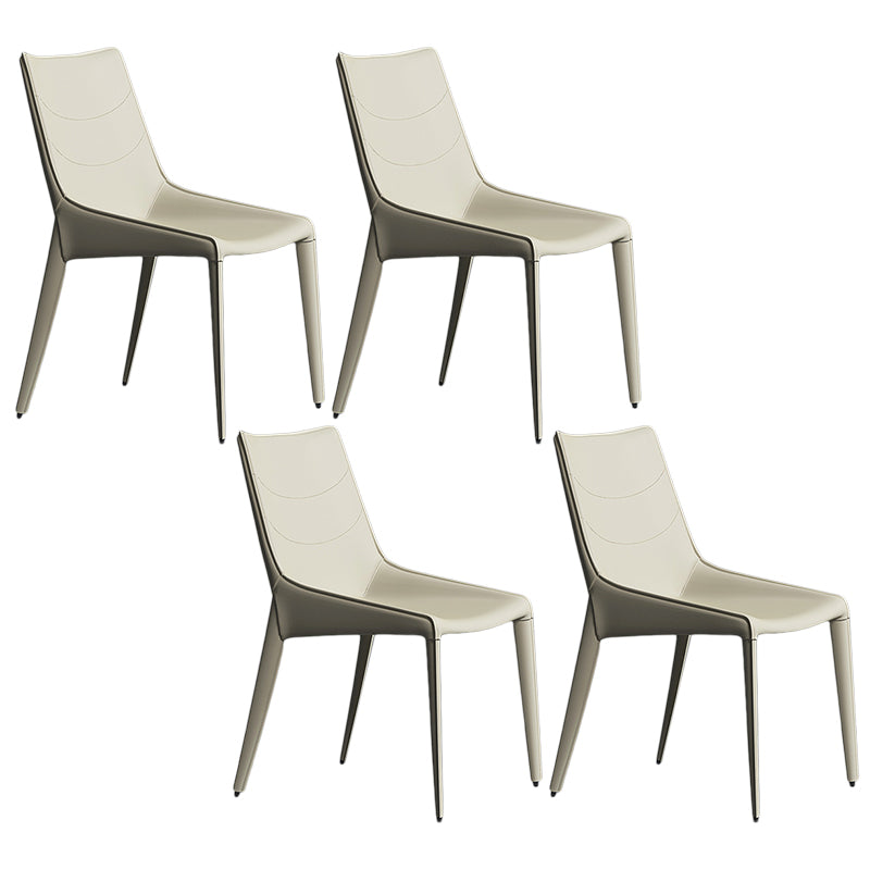 Contemporary Style Metal Chairs Dining Armless Chairs for Kitchen