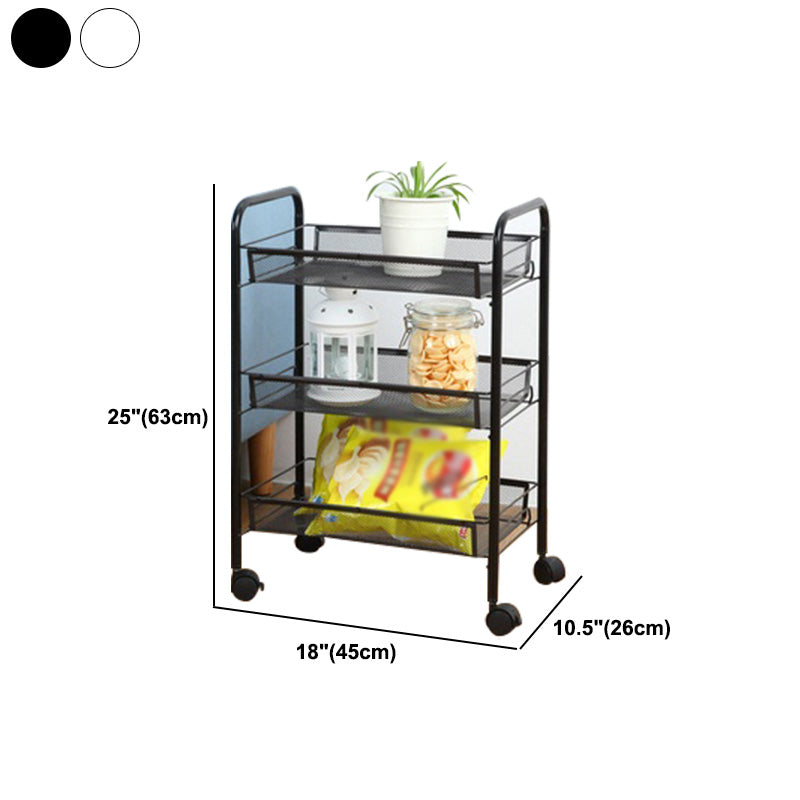 Industrial Metal Etagere Bookshelf Vertical Open Bookcase with Caster Wheels