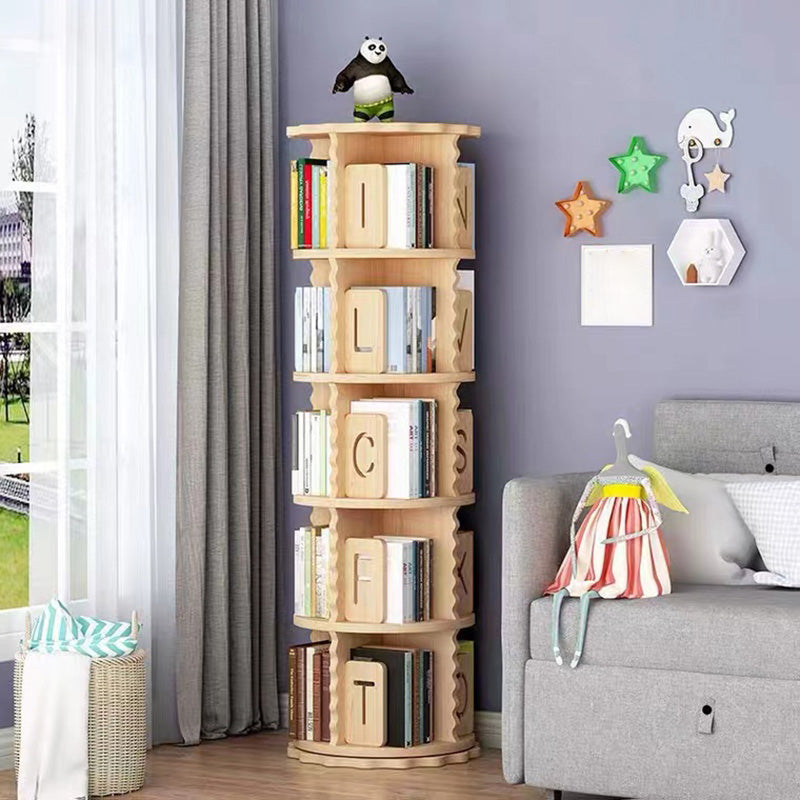 Scandinavian Style Bookshelf Closed Back Solid Wood Bookcase for Home Office