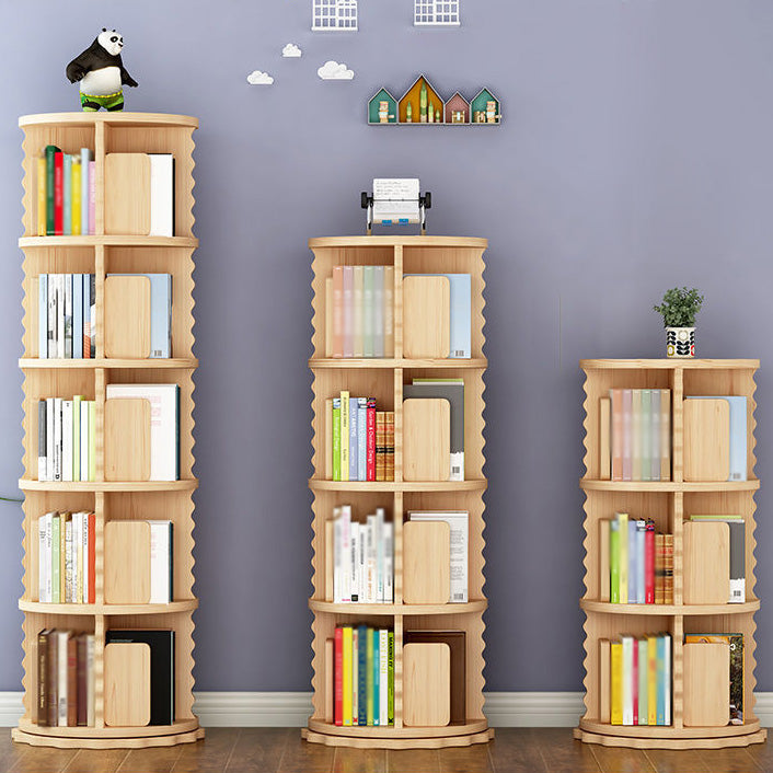 Scandinavian Style Bookshelf Closed Back Solid Wood Bookcase for Home Office