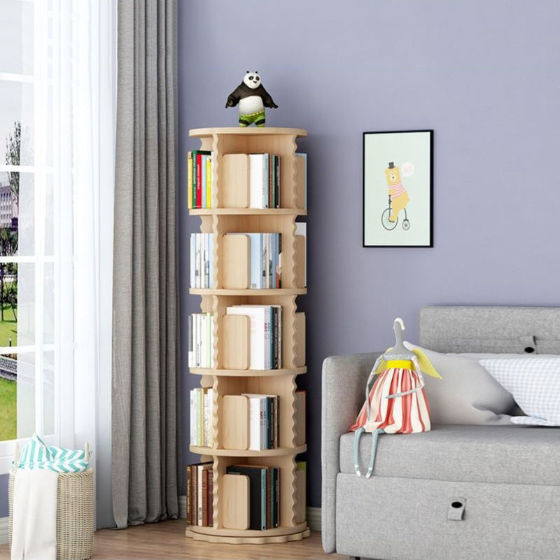 Scandinavian Style Bookshelf Closed Back Solid Wood Bookcase for Home Office