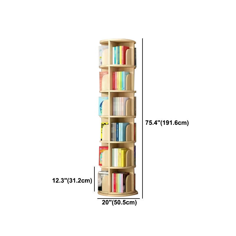 Scandinavian Style Bookshelf Closed Back Solid Wood Bookcase for Home Office