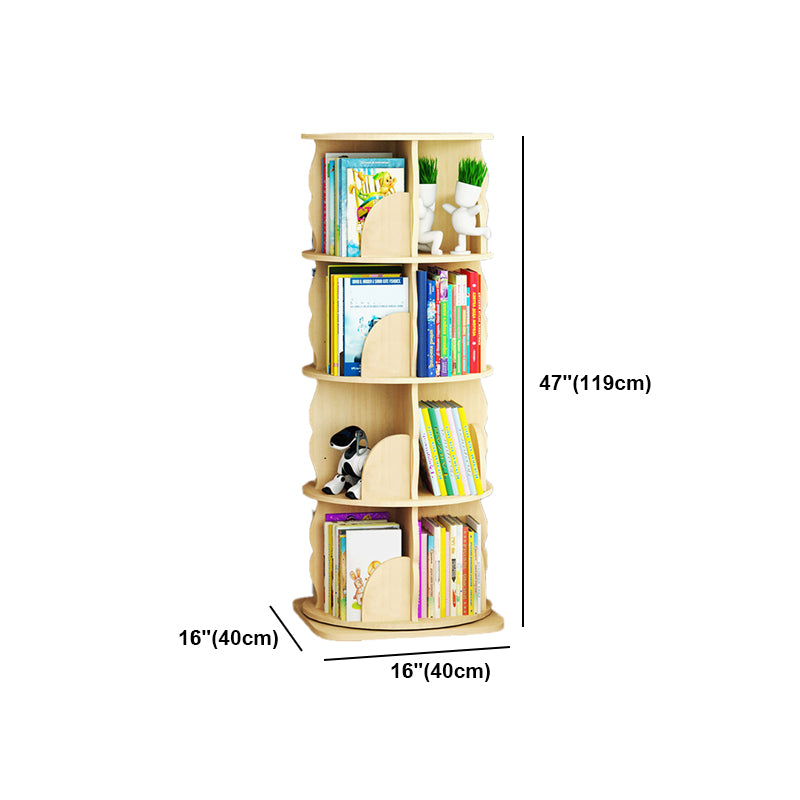 Scandinavian Style Bookshelf Closed Back Solid Wood Bookcase for Home Study Room