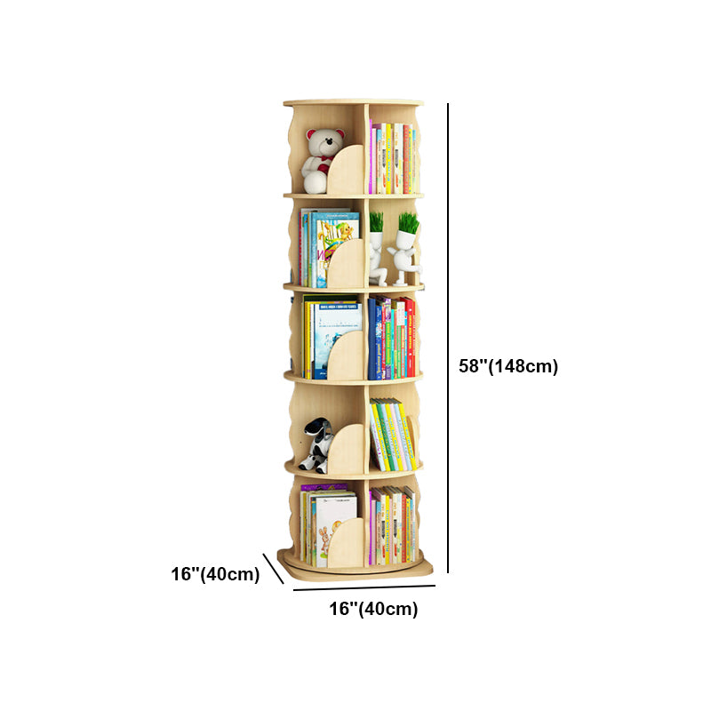 Scandinavian Style Bookshelf Closed Back Solid Wood Bookcase for Home Study Room