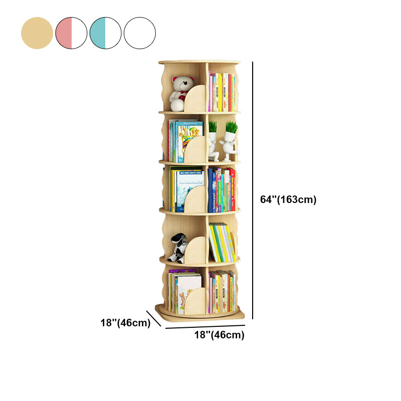 Scandinavian Style Bookshelf Closed Back Solid Wood Bookcase for Home Study Room