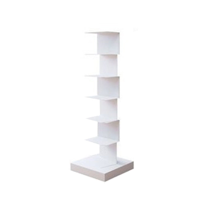 Glam Vertical Corner Bookshelf Iron Closed Back Bookcase for Home