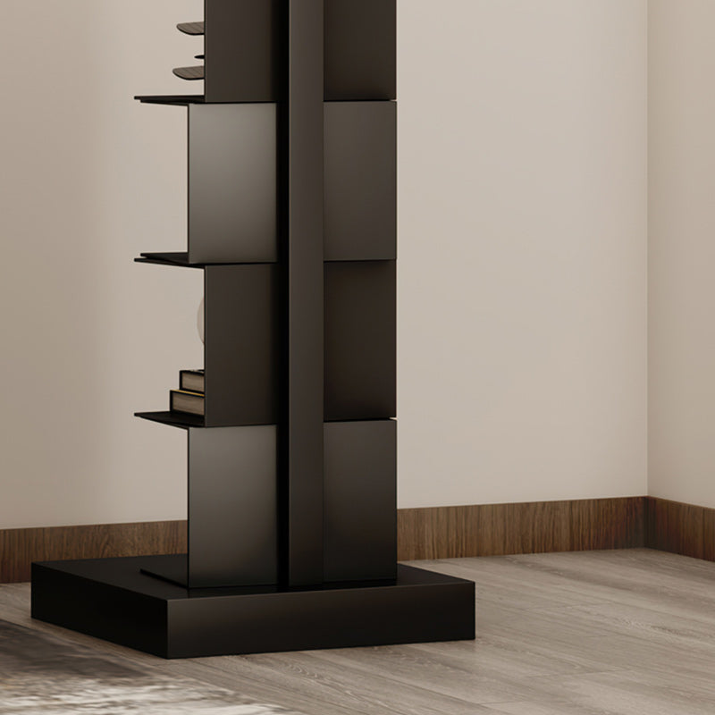 Glam Vertical Corner Bookshelf Iron Closed Back Bookcase for Home