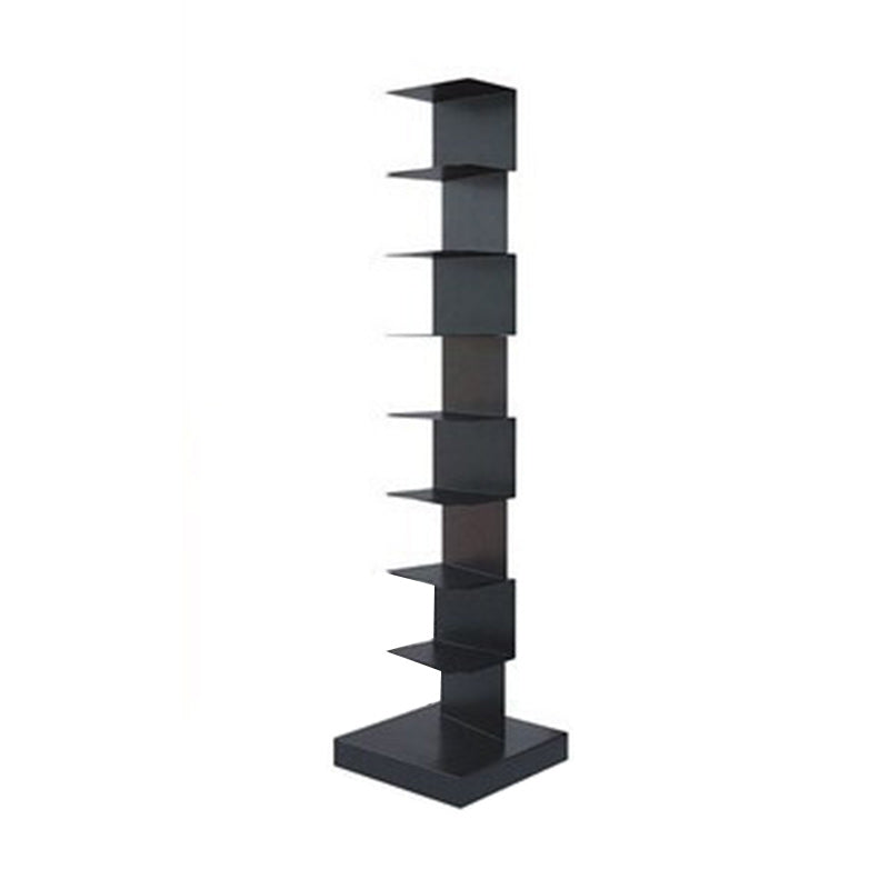 Glam Vertical Corner Bookshelf Iron Closed Back Bookcase for Home