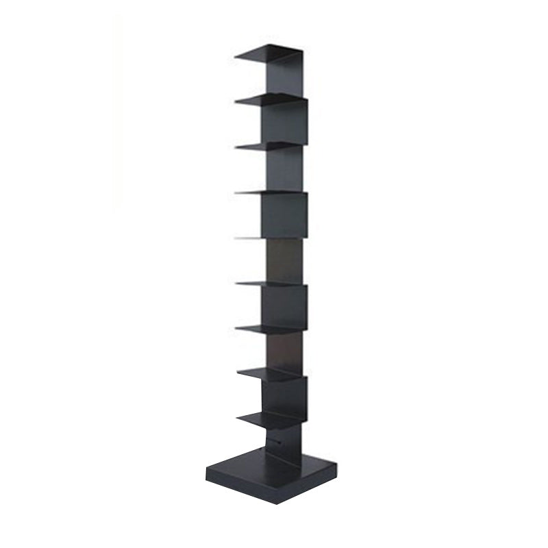 Glam Vertical Corner Bookshelf Iron Closed Back Bookcase for Home