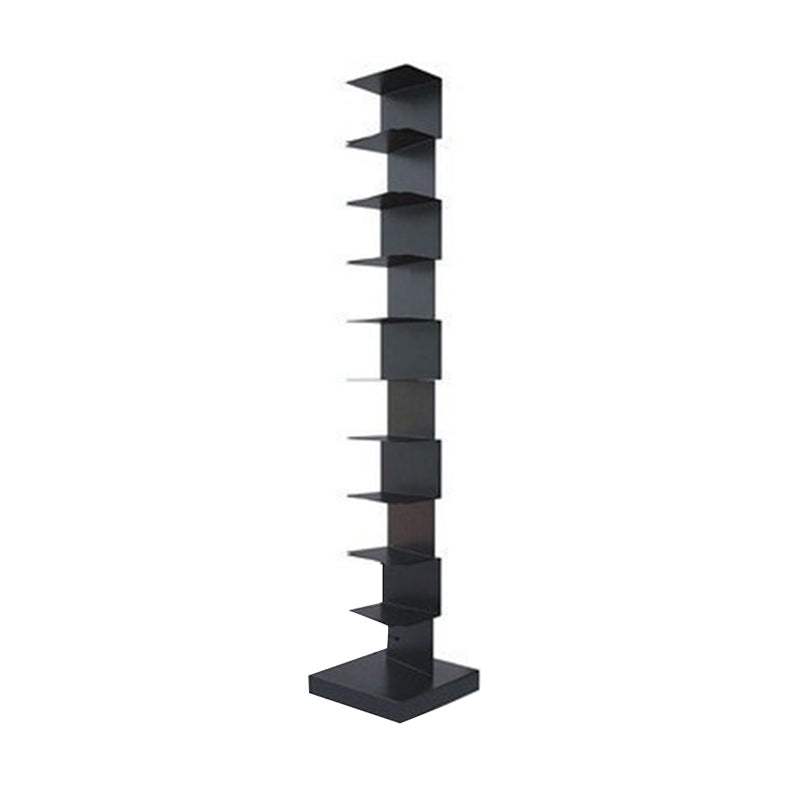 Glam Vertical Corner Bookshelf Iron Closed Back Bookcase for Home