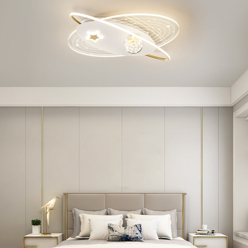 Nordic Gypsophila Ceiling Light Metal Geometric Flush Mount Light for Bedroom