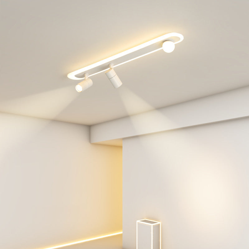 Modern Style Geometry Ceiling Fixtures Metal Ceiling Mounted Lights in White