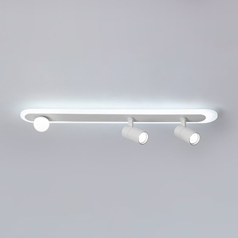 Modern Style Geometry Ceiling Fixtures Metal Ceiling Mounted Lights in White