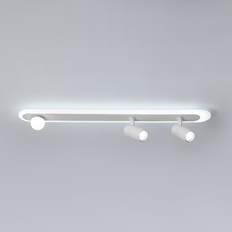 Modern Style Geometry Ceiling Fixtures Metal Ceiling Mounted Lights in White