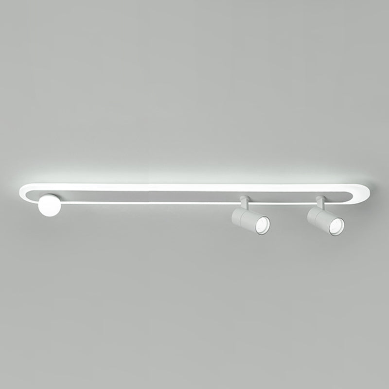 Modern Style Geometry Ceiling Fixtures Metal Ceiling Mounted Lights in White