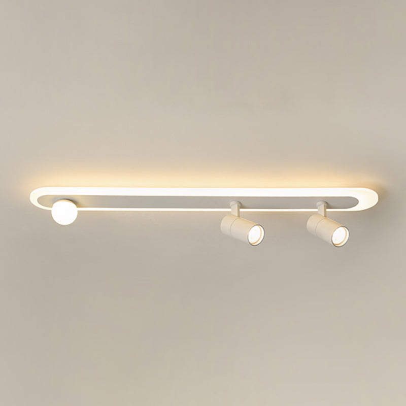 Modern Style Geometry Ceiling Fixtures Metal Ceiling Mounted Lights in White