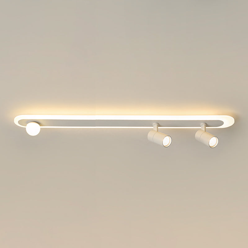 Modern Style Geometry Ceiling Fixtures Metal Ceiling Mounted Lights in White