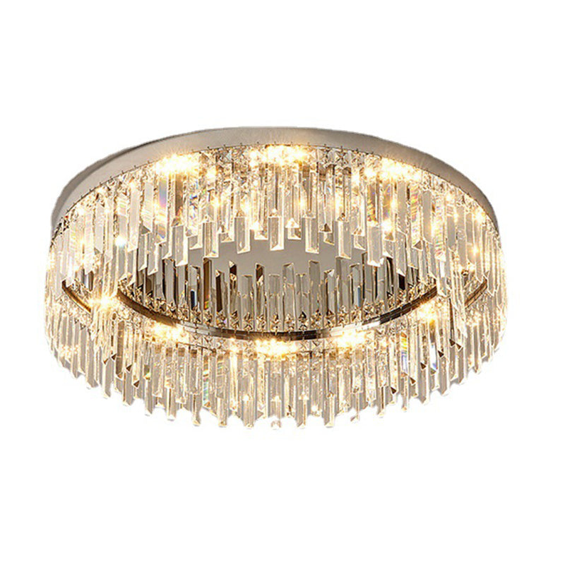 Crystal Geometric Flush Mount Lights Modern Style 1 Light Flush Mount Fixture