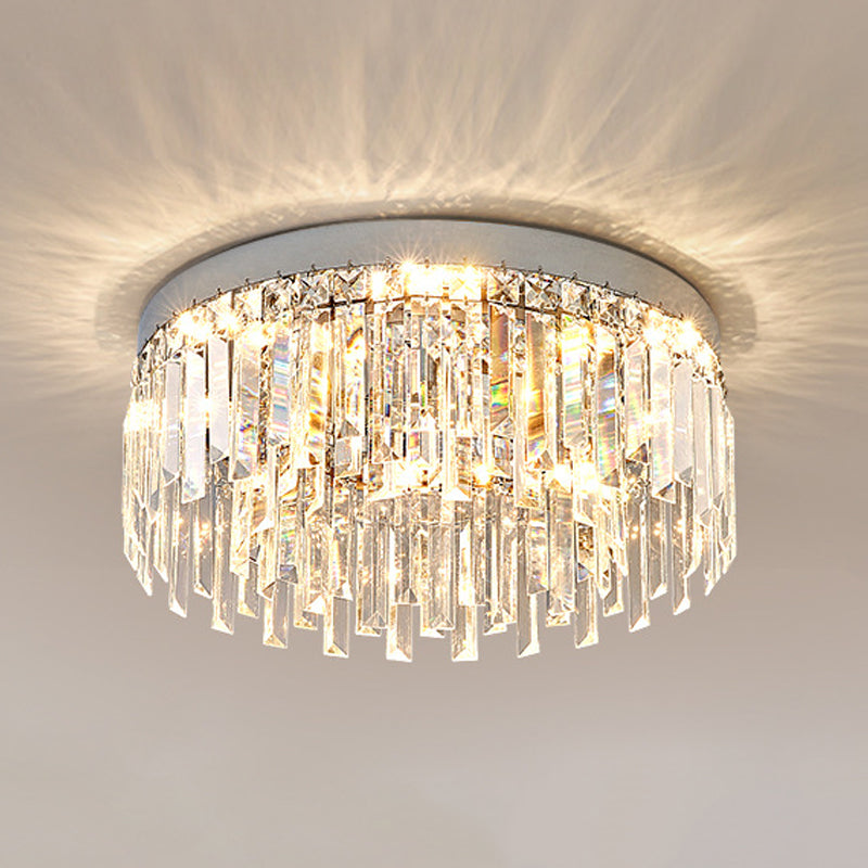 Crystal Geometric Flush Mount Lights Modern Style 1 Light Flush Mount Fixture