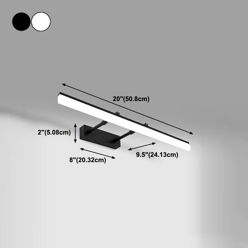 Moderne stijl strip vorm muurverlichting metaal 1 lichte wandwanden voor badkamer