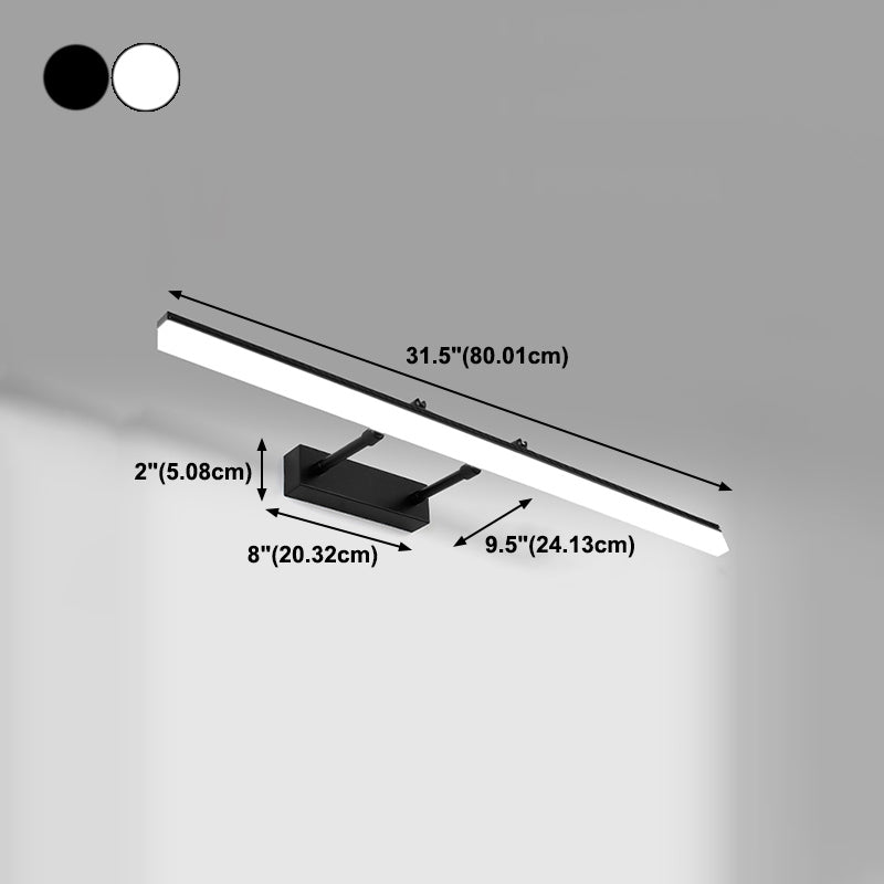 Moderne stijl strip vorm muurverlichting metaal 1 lichte wandwanden voor badkamer