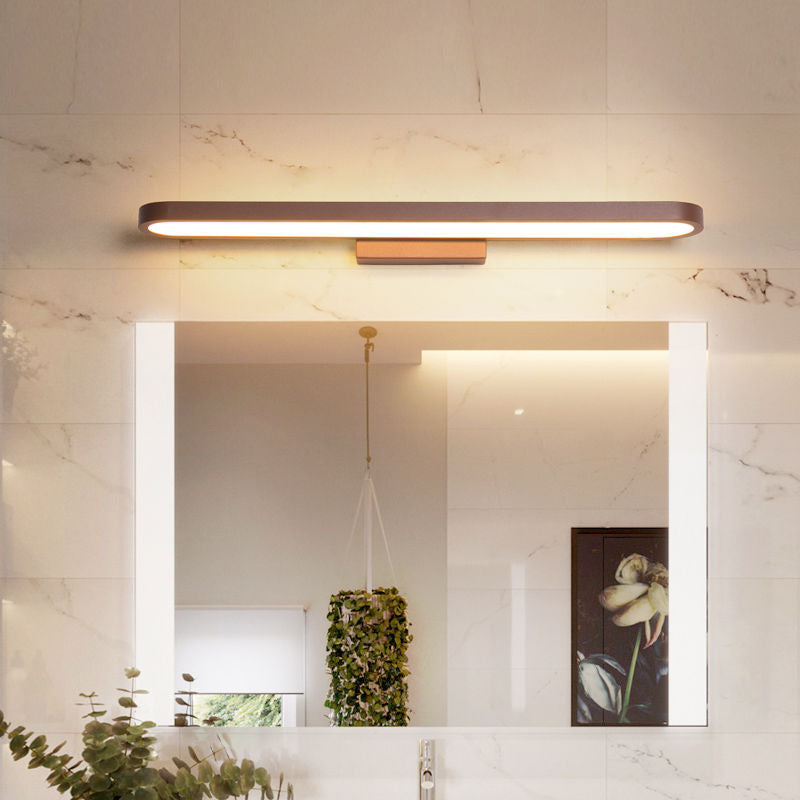 Moderna tocador LED Light Forma Mirror de forma delantera con sombra acrílica para el baño