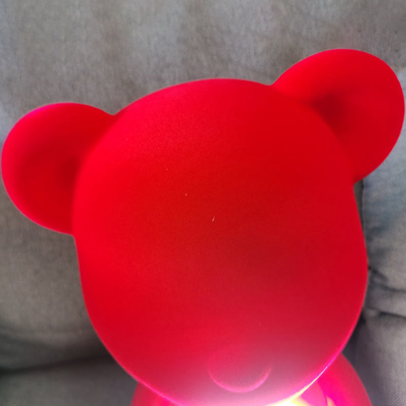 Macaroon Bear Table Lamp 1-Light Desk Light with Glass Shade for Bedroom