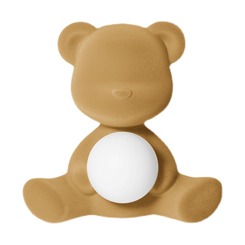 Macaroon Bear Table Lamp 1-Light Desk Light with Glass Shade for Bedroom