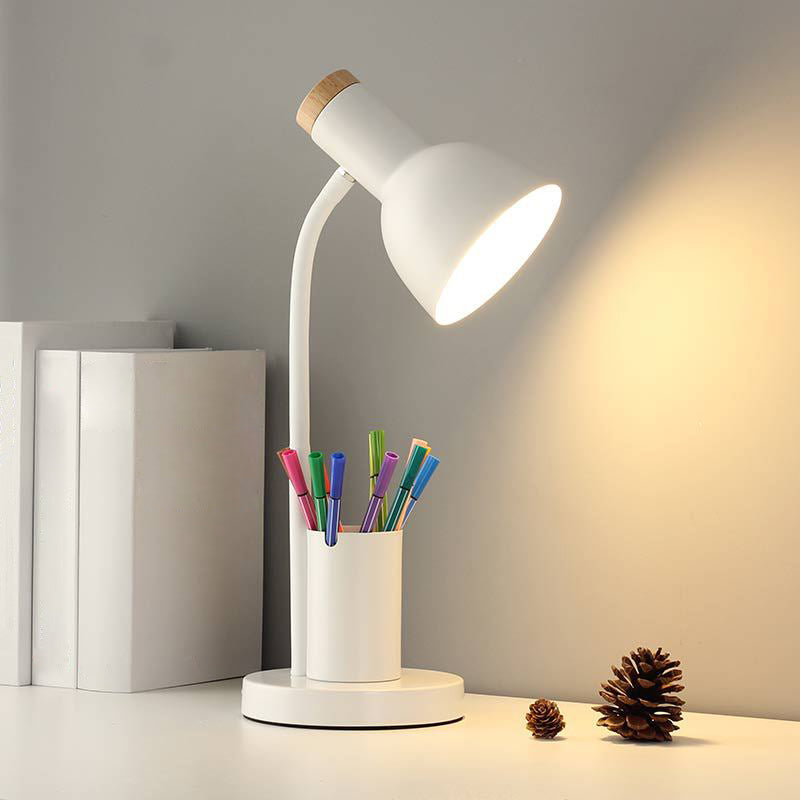 Modern Style Desk Lighting Fixture Colorful Metal Shade Desk Lamp for Bedroom