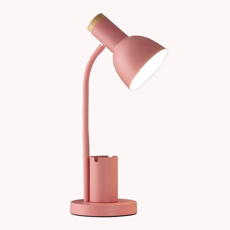 Modern Style Desk Lighting Fixture Colorful Metal Shade Desk Lamp for Bedroom