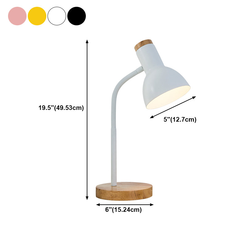 Modern Style Desk Lighting Fixture Colorful Metal Shade Desk Lamp for Bedroom