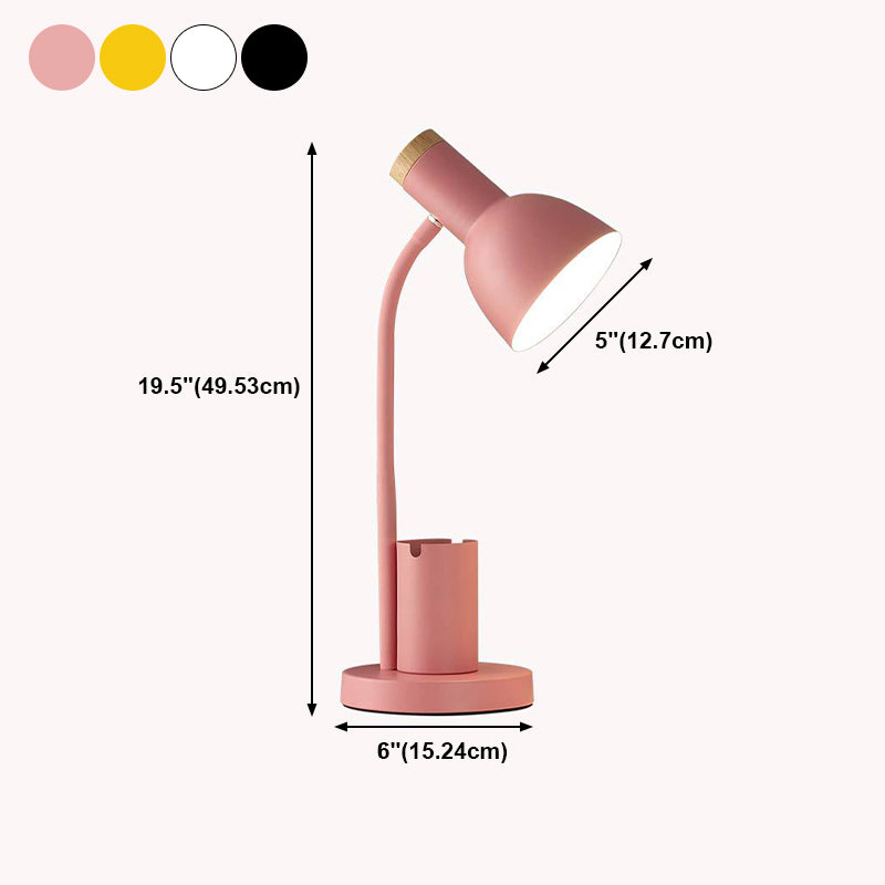 Modern Style Desk Lighting Fixture Colorful Metal Shade Desk Lamp for Bedroom