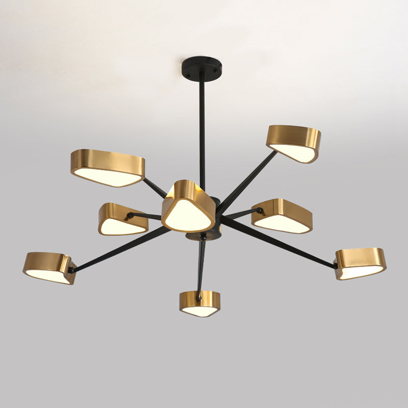 Postmodern Style Metal Chandelier Light Fixture Gold Geometry Shape Pendant Light