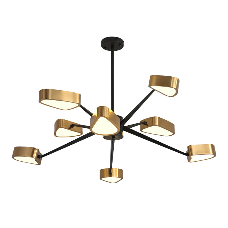 Postmodern Style Metal Chandelier Light Fixture Gold Geometry Shape Pendant Light