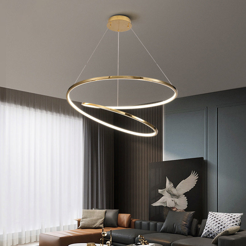 Modern Style Simply Chandelier 1 Light Linear Hanging Lamp for Living Room Bedroom