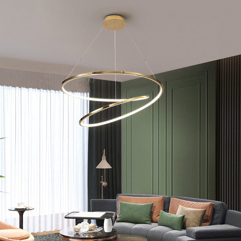 Modern Style Simply Chandelier 1 Light Linear Hanging Lamp for Living Room Bedroom