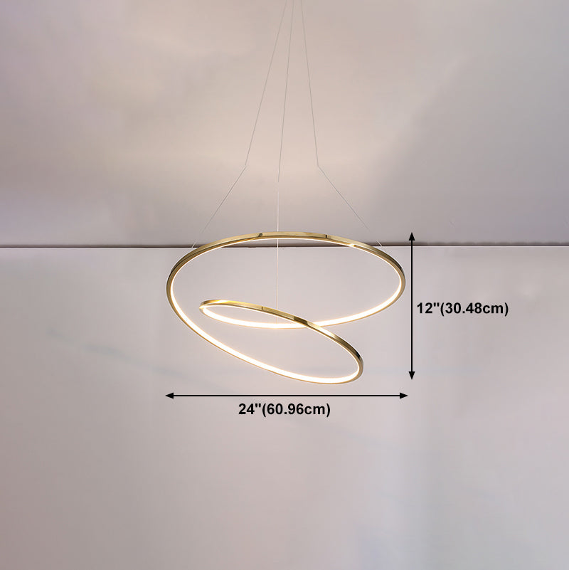 Modern Style Simply Chandelier 1 Light Linear Hanging Lamp for Living Room Bedroom