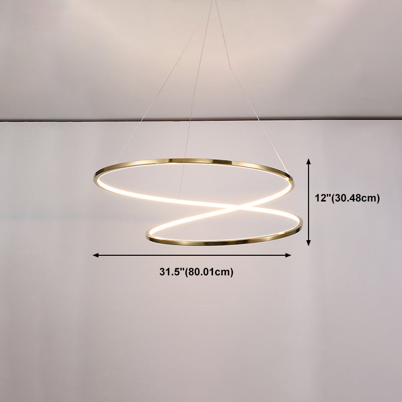 Modern Style Simply Chandelier 1 Light Linear Hanging Lamp for Living Room Bedroom