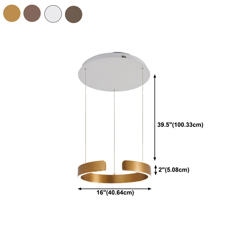 Linear Pendant Lighting Fixture Modern Style LED Hanging Chandelier for Sitting Room