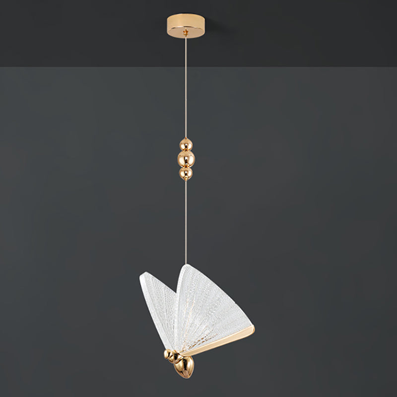 Modern Style Butterfly Shape Pendant Lighting Metal 1 Light Pendant Light for Bedroom