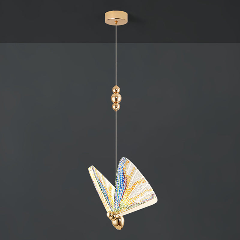 Modern Style Butterfly Shape Pendant Lighting Metal 1 Light Pendant Light for Bedroom