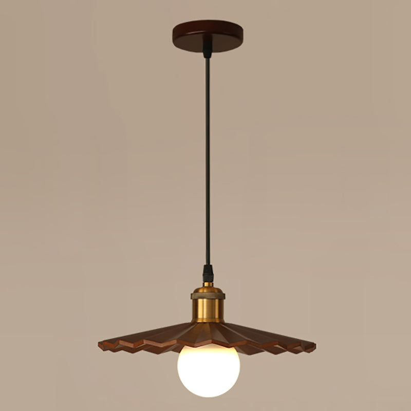 Modern Style Cone Shape Pendant Lighting Wood Pendant Light for Bedroom