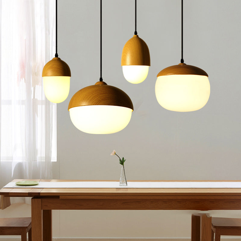 Wood Hanging Pendant Light Nordic-Style Suspension Pendant Light