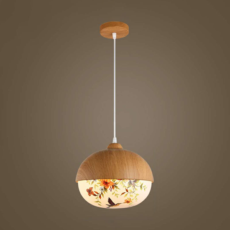 Wood Hanging Pendant Light Nordic-Style Suspension Pendant Light