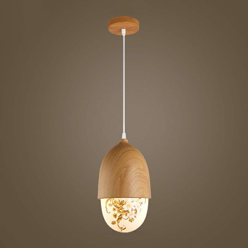 Wood Hanging Pendant Light Nordic-Style Suspension Pendant Light