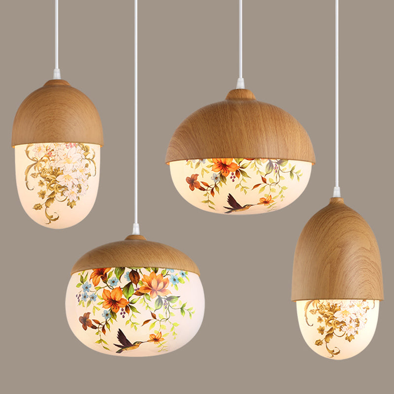 Wood Hanging Pendant Light Nordic-Style Suspension Pendant Light