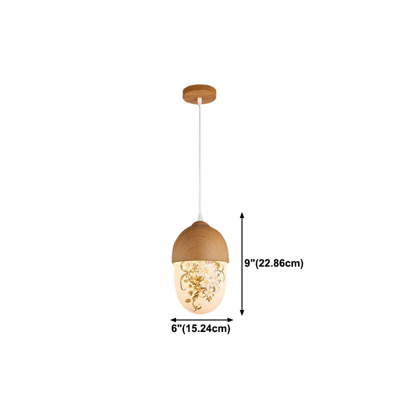 Wood Hanging Pendant Light Nordic-Style Suspension Pendant Light