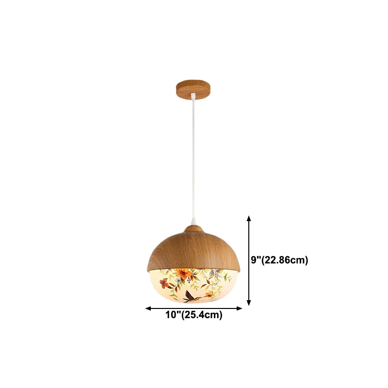 Wood Hanging Pendant Light Nordic-Style Suspension Pendant Light