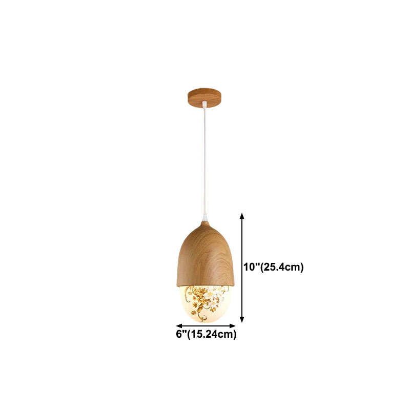 Wood Hanging Pendant Light Nordic-Style Suspension Pendant Light