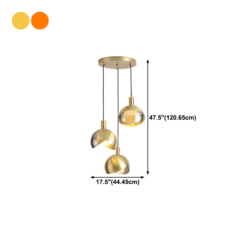 Metal Hanging Pendant Light Simple Style Suspension Pendant Light